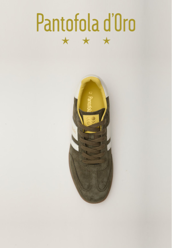 BOMBER LOW ACEITUNA/BLANCO