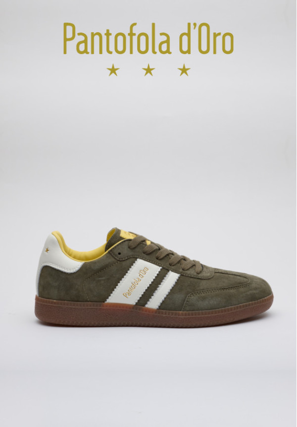 BOMBER LOW ACEITUNA/BLANCO