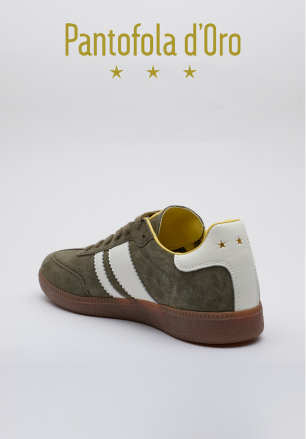 BOMBER LOW ACEITUNA/BLANCO